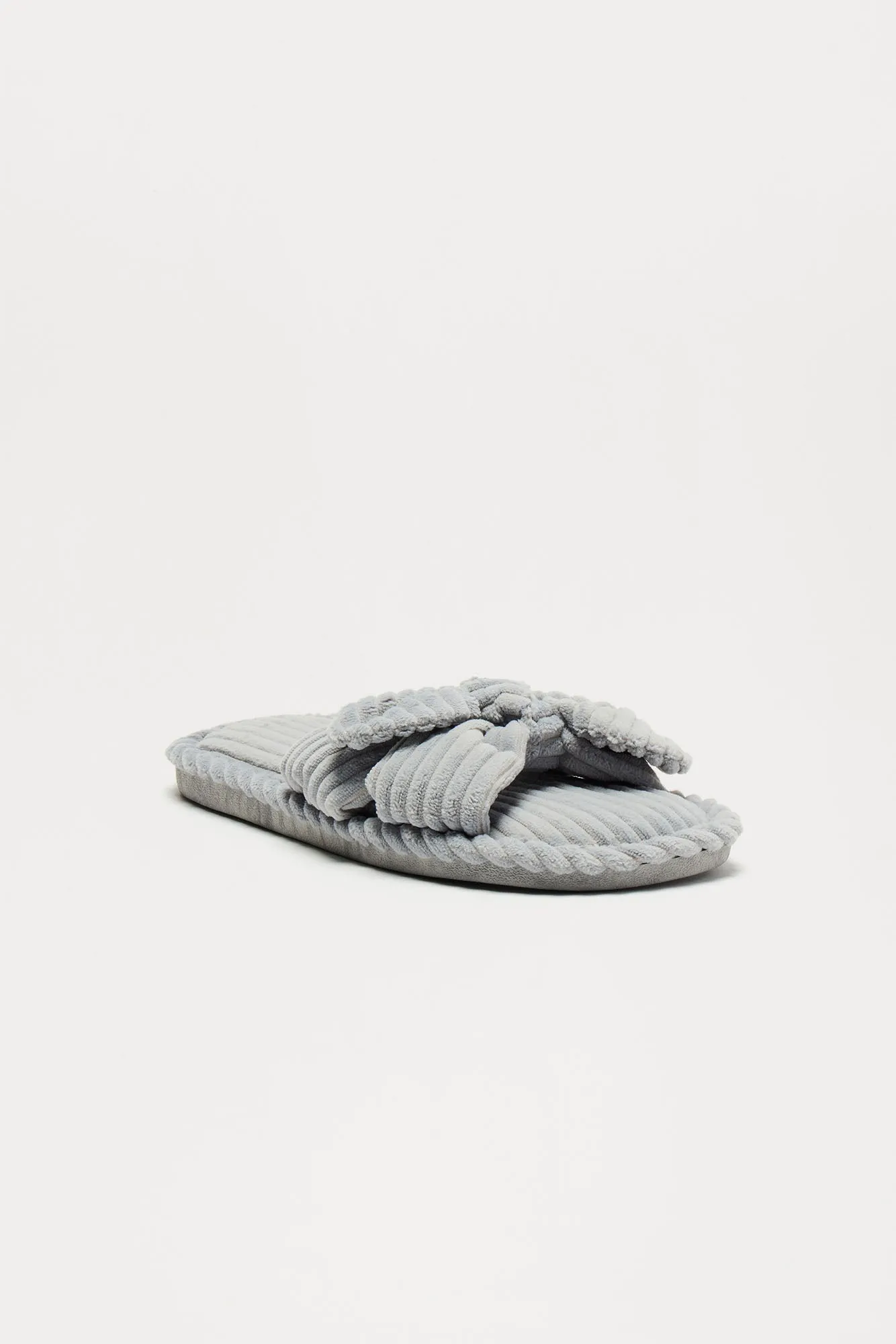 Keeping It Cozy Slippers - Grey sold by Fashion Nova