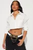 Tease You Belt - White/Gold sold by Fashion Nova