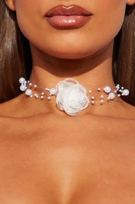 Dearest Darling Choker - White sold by Fashion Nova