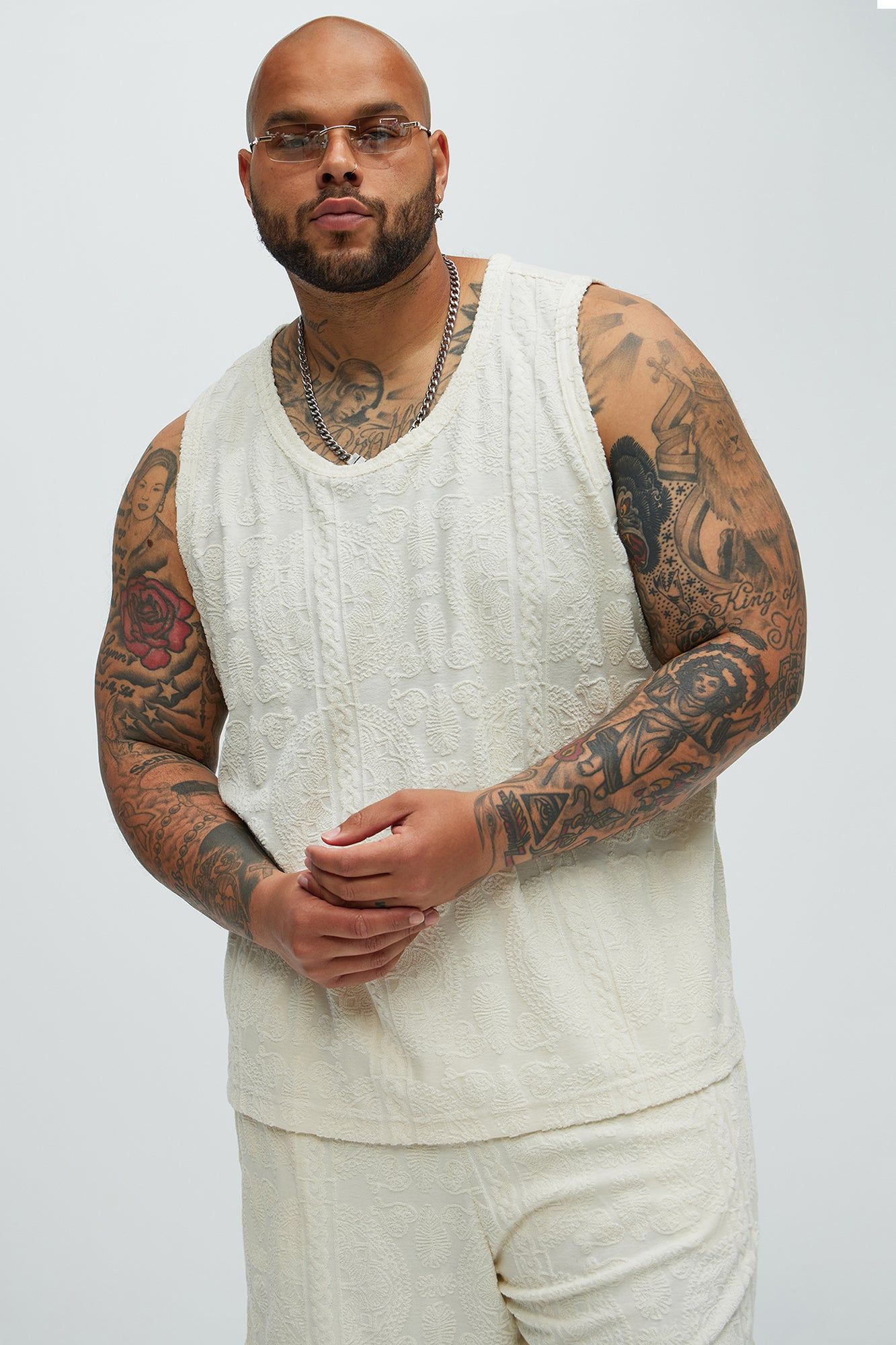 Link Textured Tank - Cream sold by Fashion Nova product image thumbnail 5