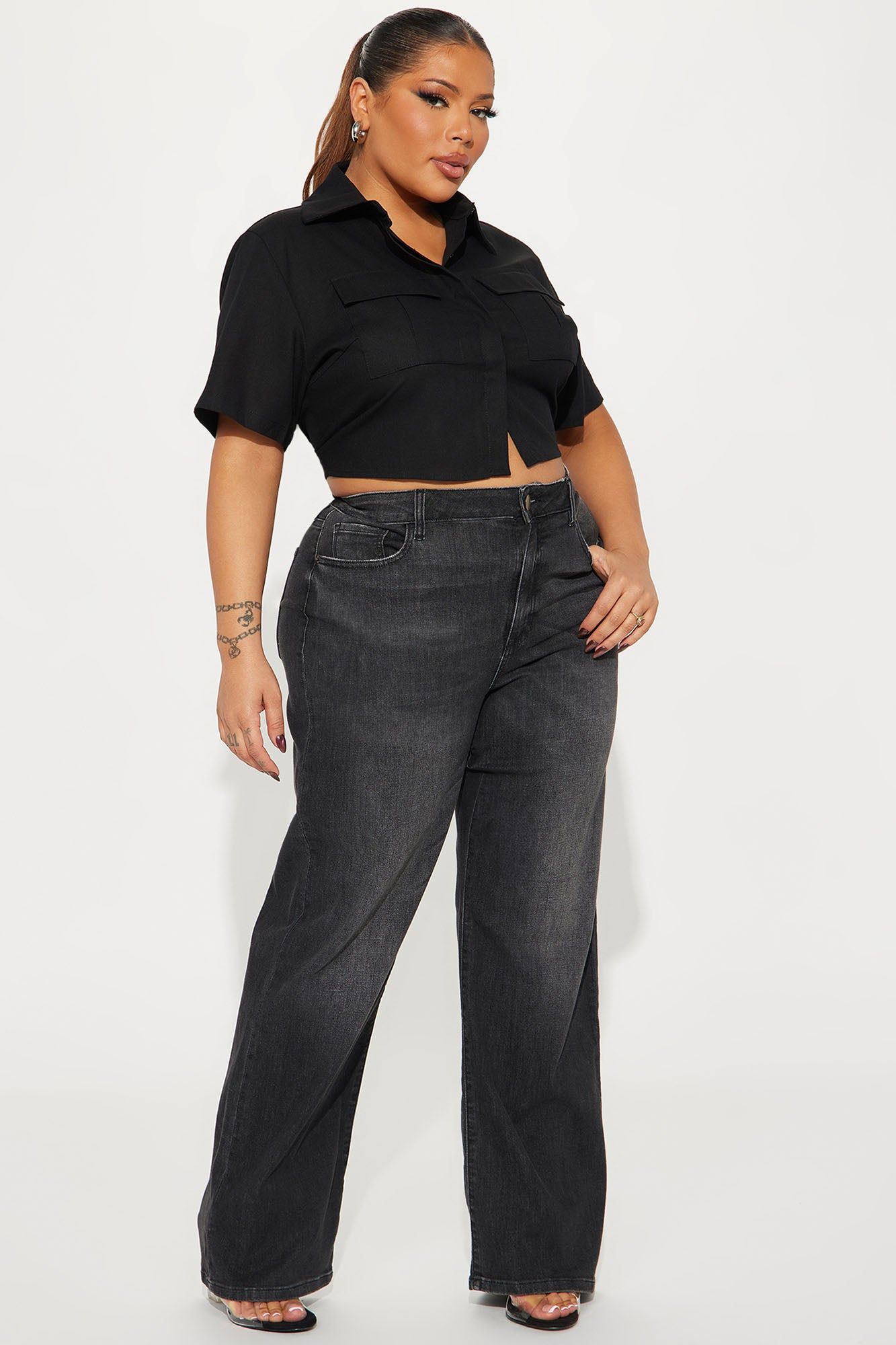 Allegra Linen Shirt - Black sold by Fashion Nova product image thumbnail 5