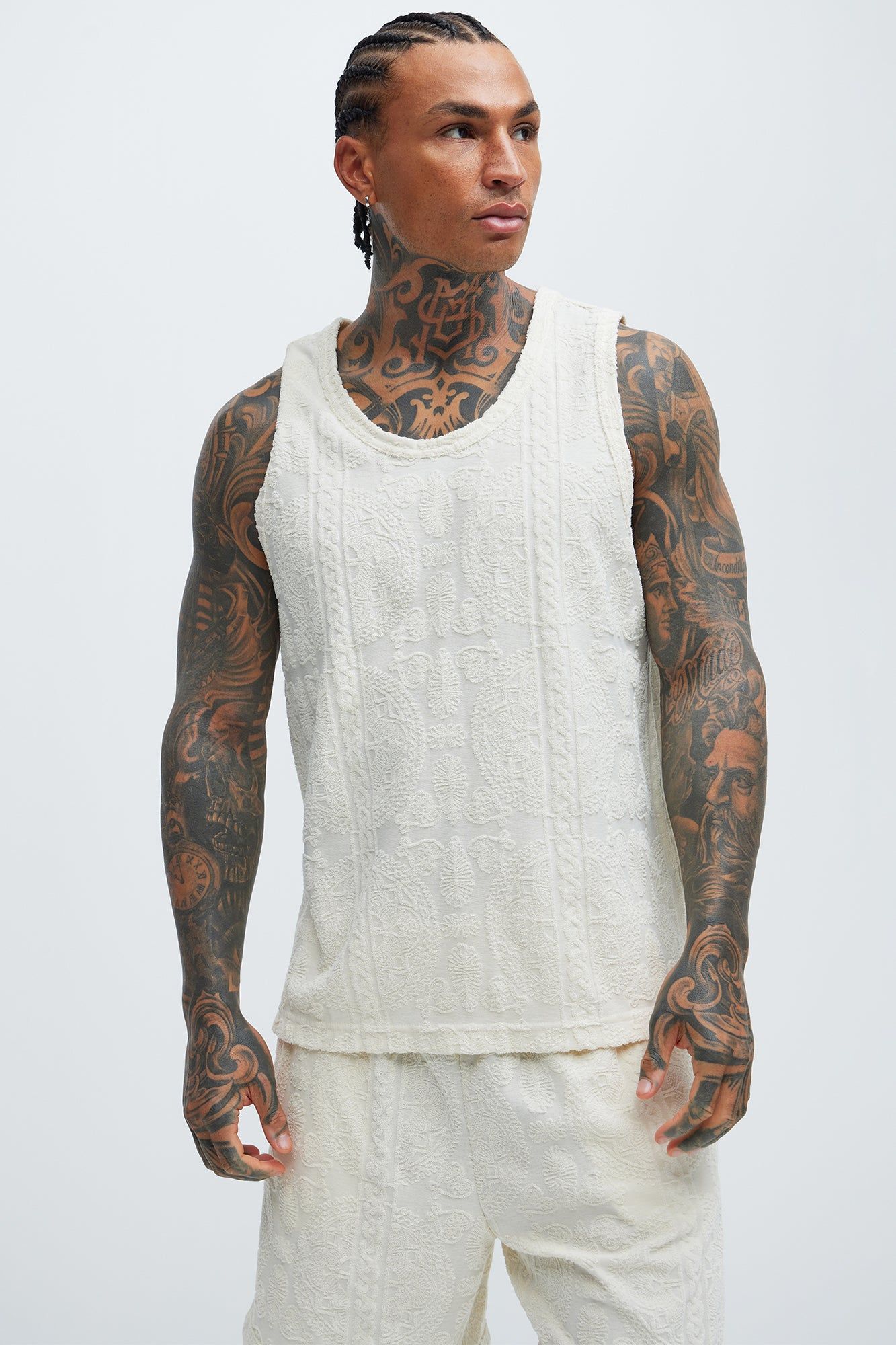 Link Textured Tank - Cream sold by Fashion Nova