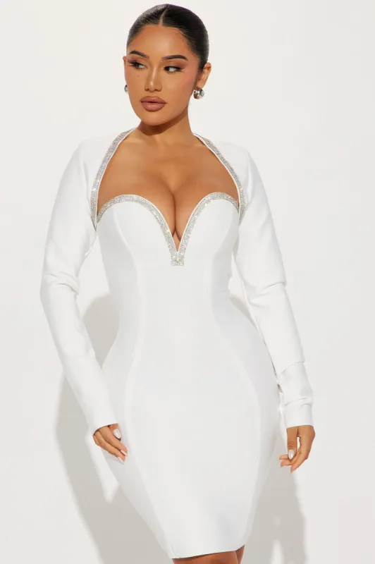 Katie Bandage Mini Dress Set - White sold by Fashion Nova