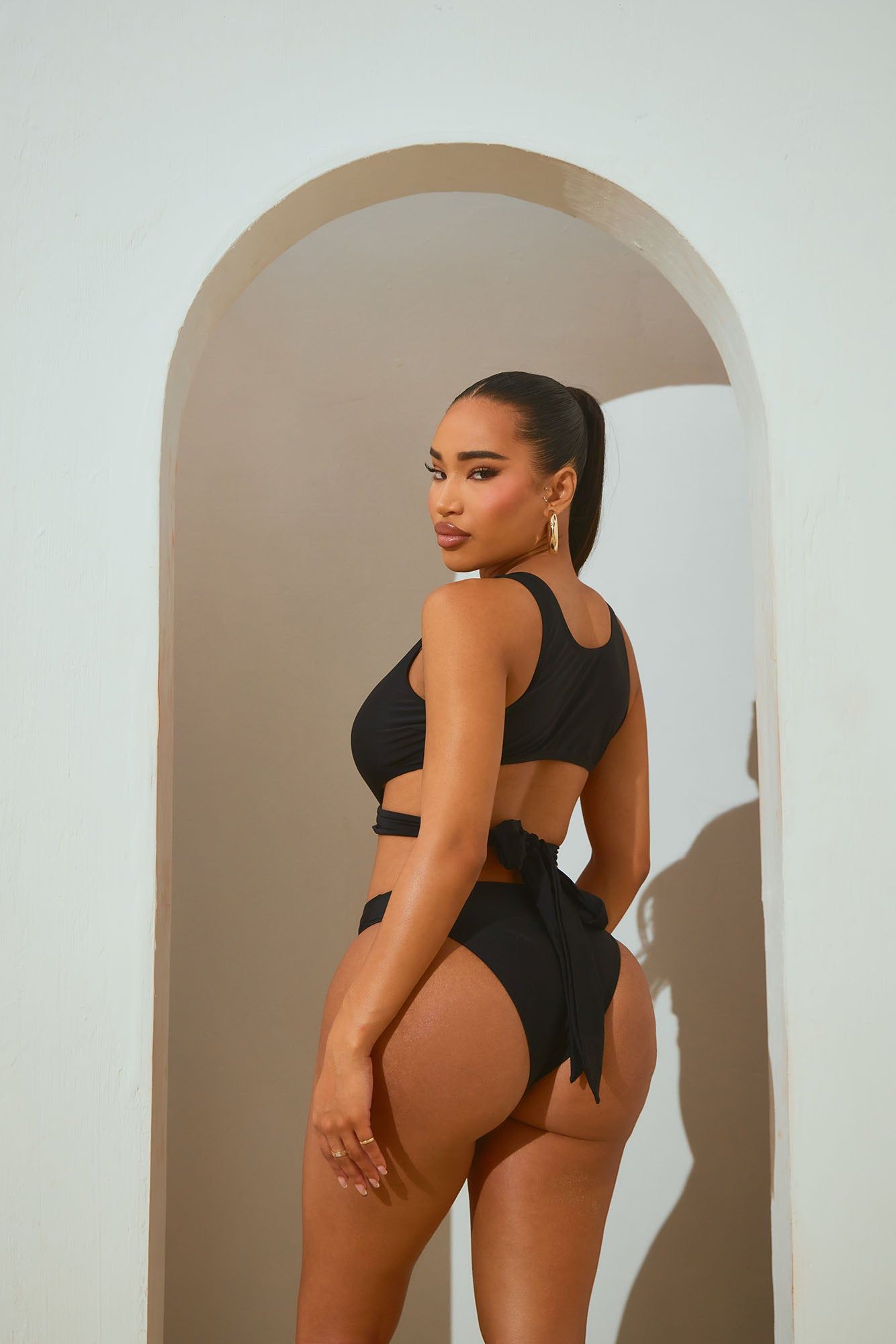 Farra Hardware Cutout 1 Piece Swimsuit - Black sold by Fashion Nova product image thumbnail 4