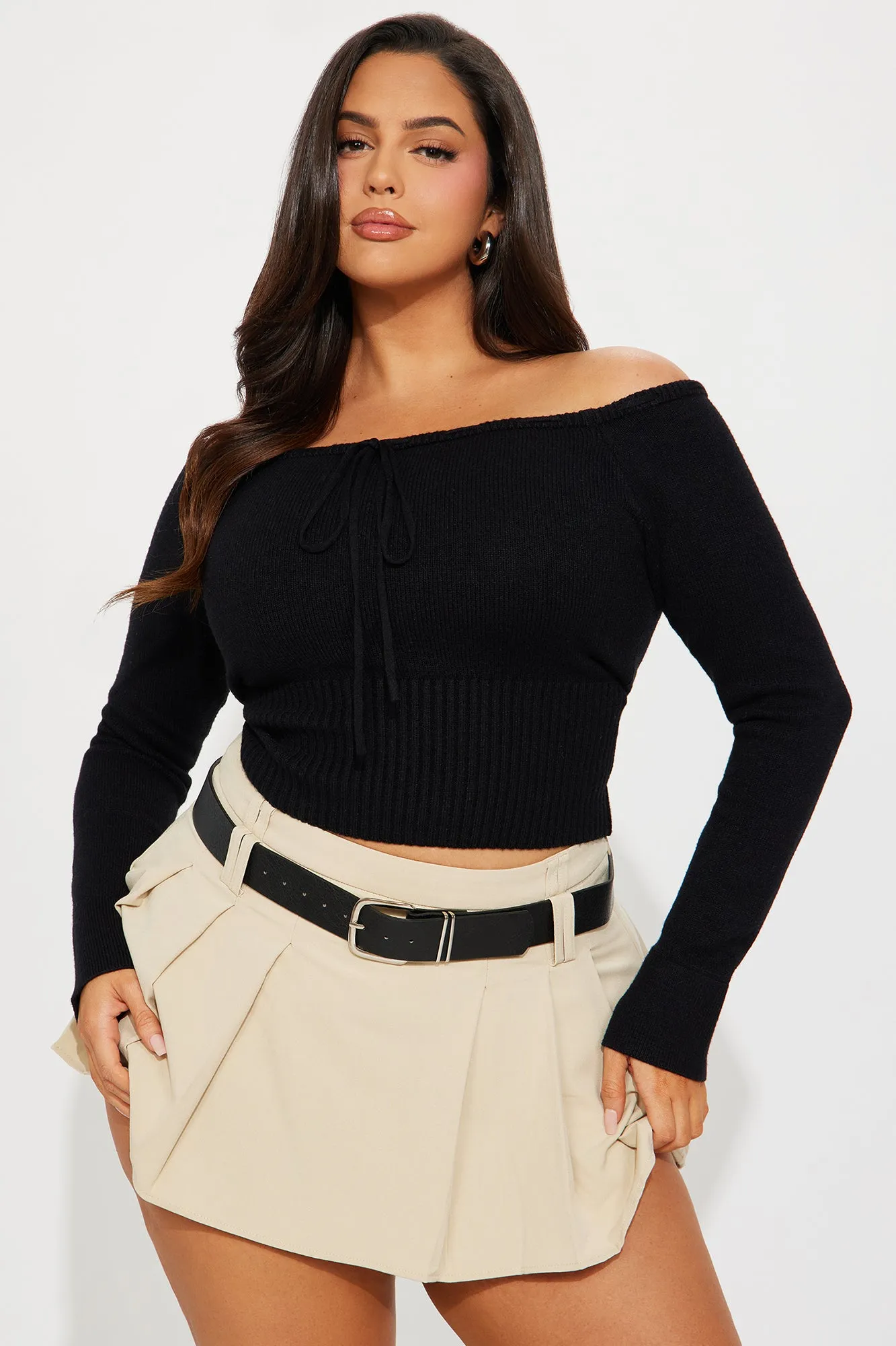 Athena Off Shoulder Sweater - Black sold by Fashion Nova product image thumbnail 4