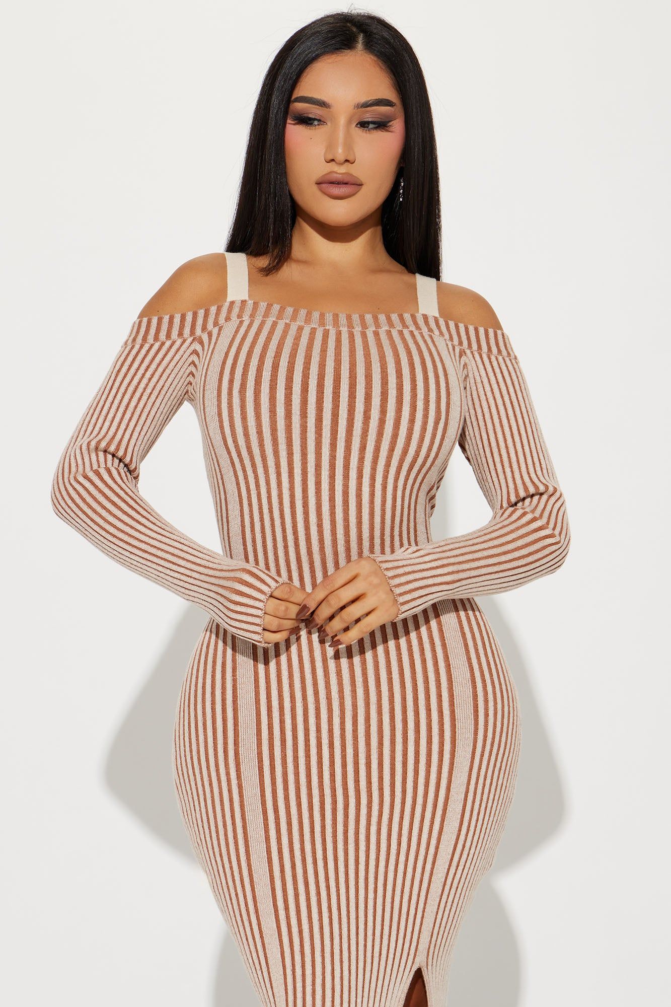 Kimberley Sweater Maxi Dress - Mocha sold by Fashion Nova product image thumbnail 2