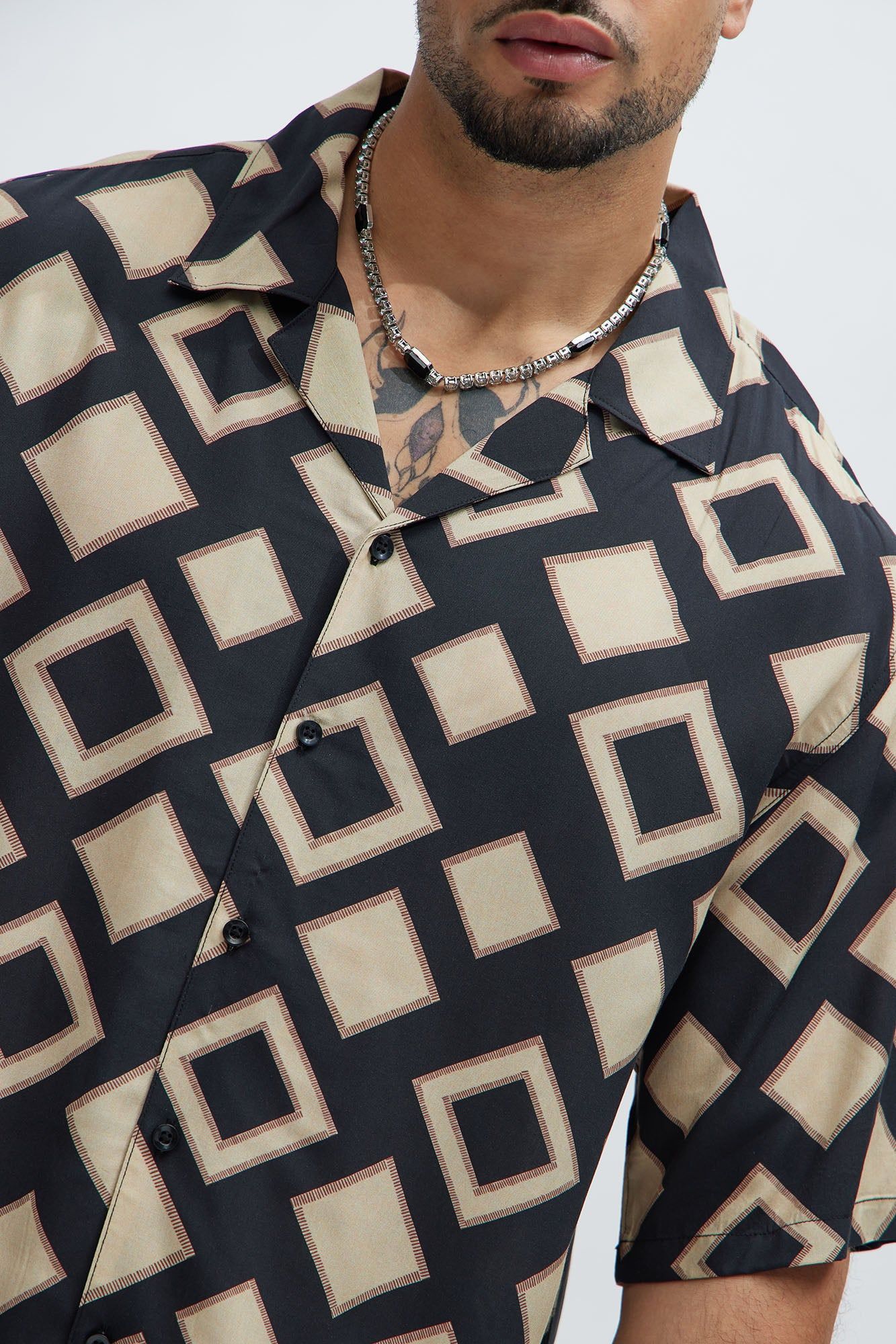 Geo Around Shirt - Black/Brown sold by Fashion Nova product image thumbnail 3