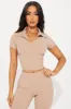 Heading Over Ribbed Capri Set - Mocha sold by Fashion Nova