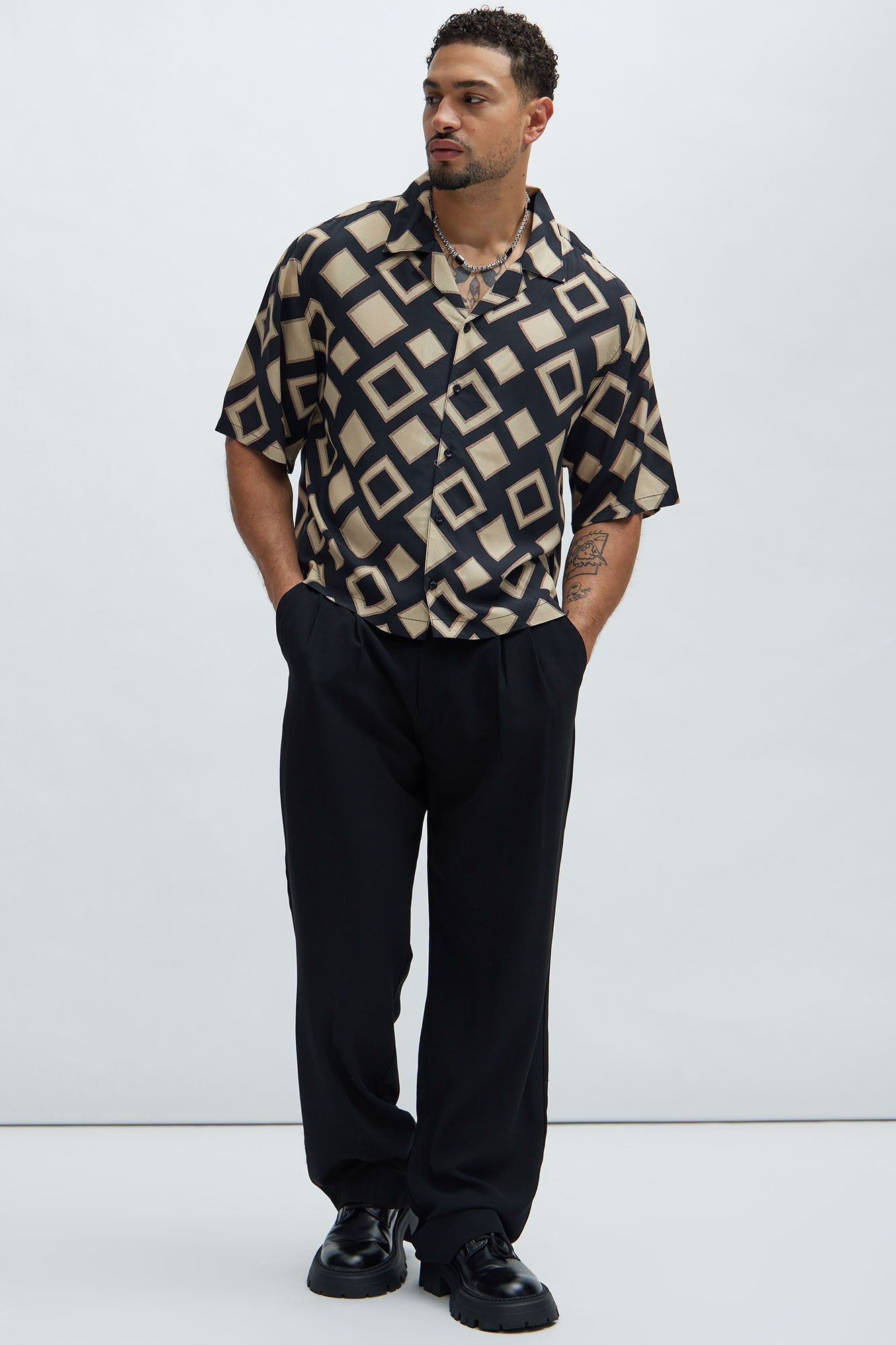 Geo Around Shirt - Black/Brown sold by Fashion Nova product image thumbnail 2