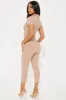 Heading Over Ribbed Capri Set - Mocha sold by Fashion Nova