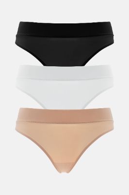 Another Level Bikini 3 Pack Panties - Nude/combo sold by Fashion Nova