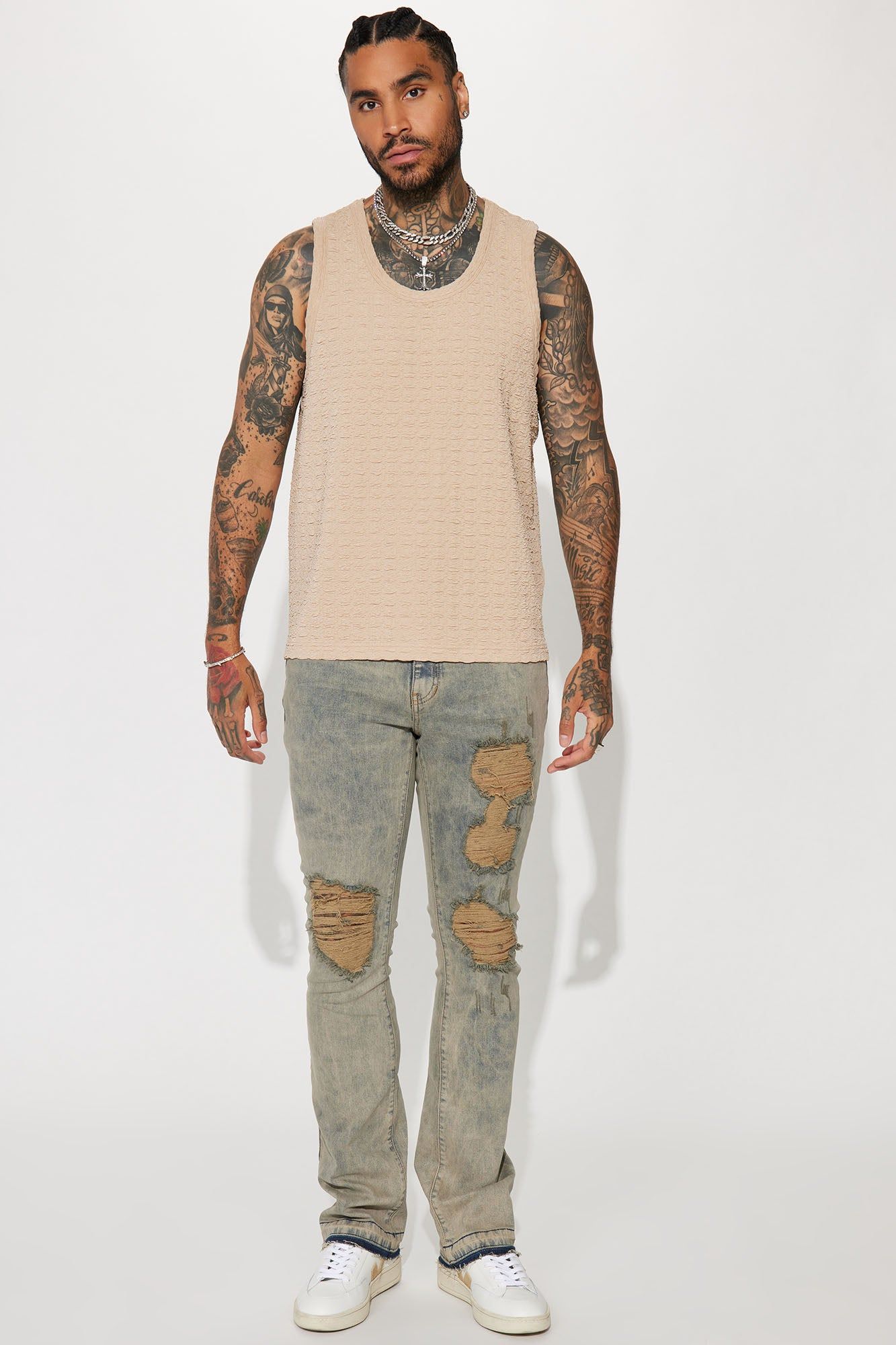 Dive Into It Stacked Skinny Flare Jeans - Stone Blue Wash sold by Fashion Nova product image thumbnail 3