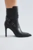 Jessa Buckle Booties - Black sold by Fashion Nova