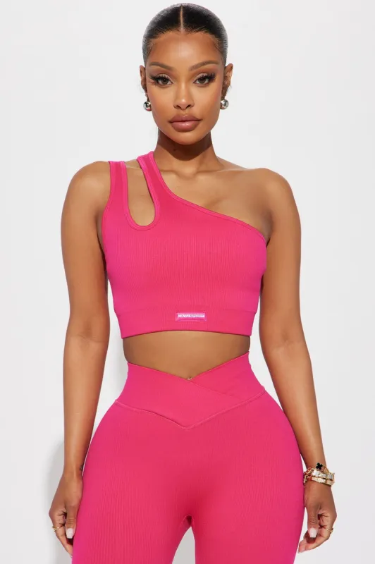 Namaste Seamless Sports Bra - Fuchsia sold by Fashion Nova