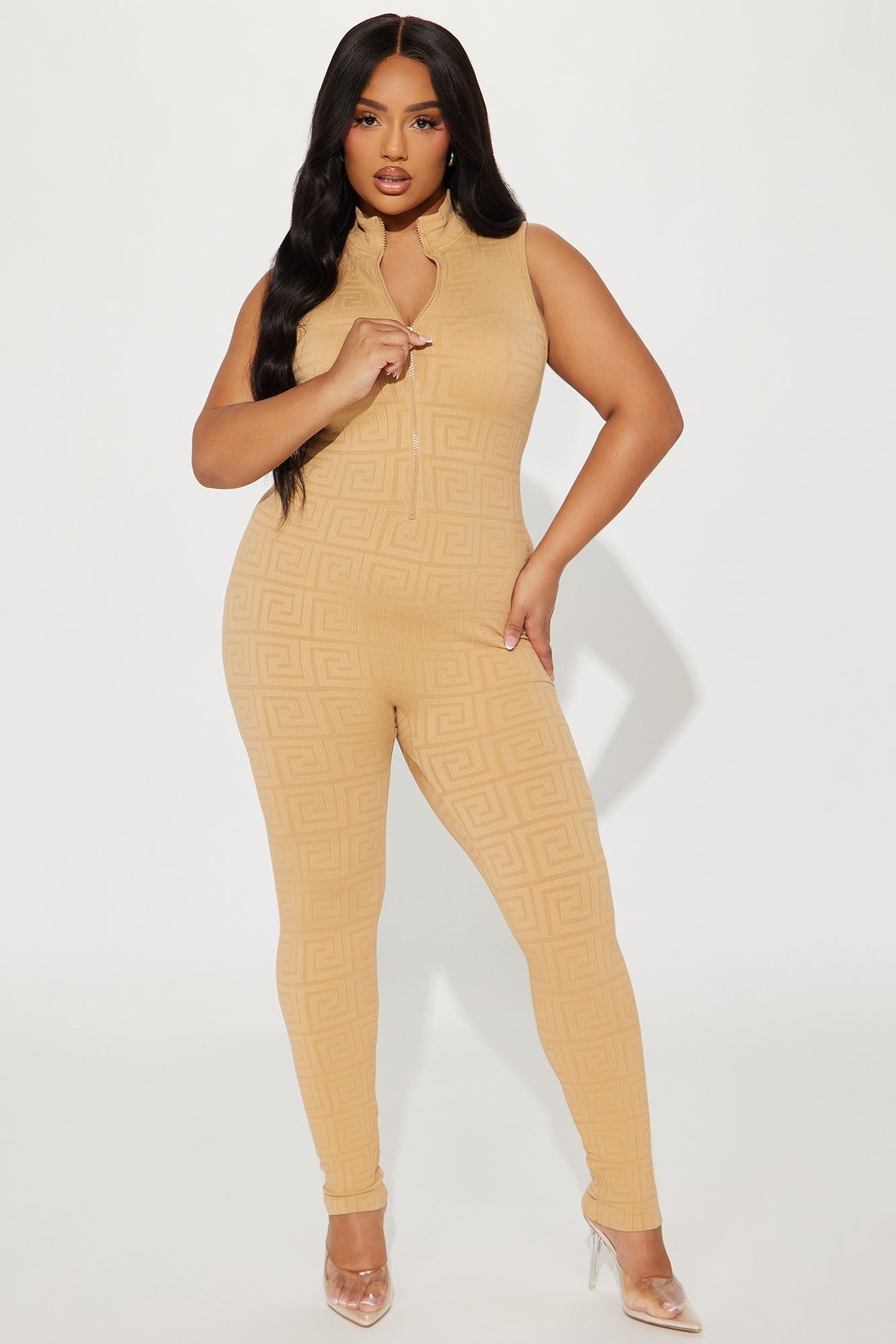 Bianka Seamless Jumpsuit - Tan sold by Fashion Nova product image thumbnail 4