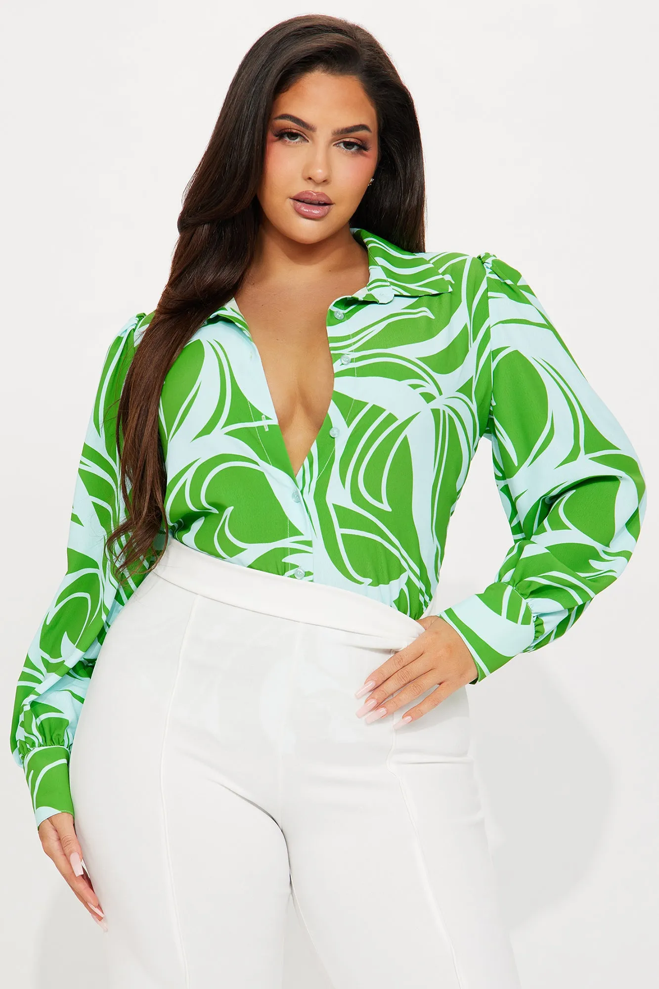Bold In Belize Shirt - Green/combo sold by Fashion Nova product image thumbnail 4