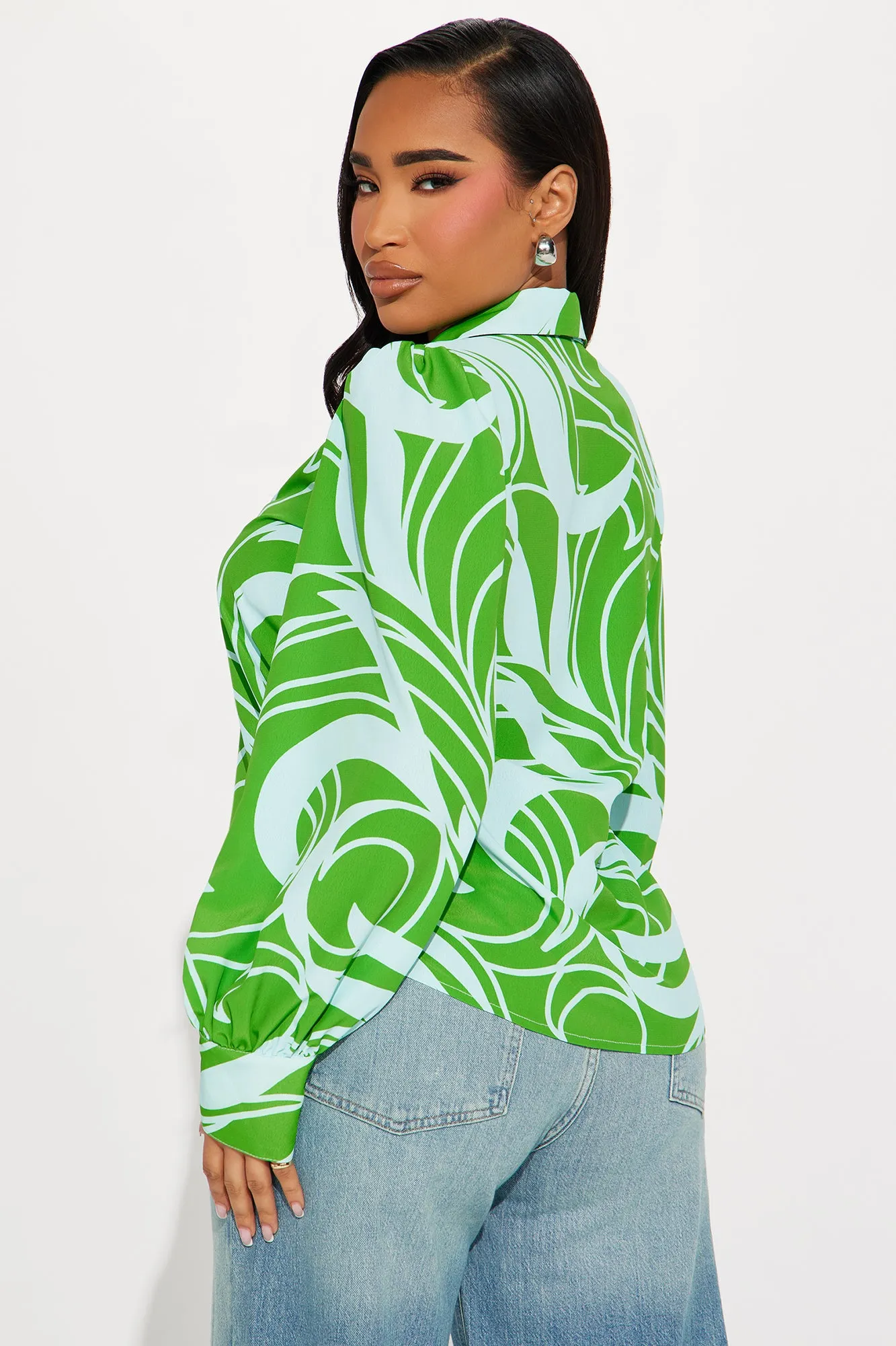 Bold In Belize Shirt - Green/combo sold by Fashion Nova product image thumbnail 3
