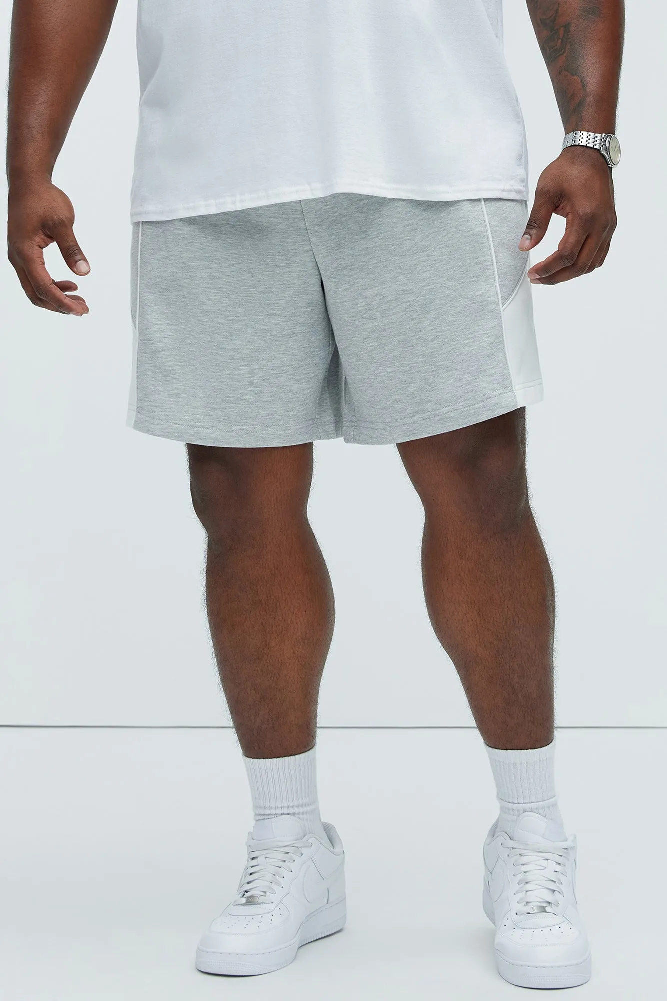 Tyson Pick Me Up Relaxed Shorts - Heather Grey sold by Fashion Nova product image thumbnail 5
