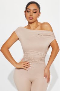 Katie Double Lined Jumpsuit - Mocha sold by Fashion Nova