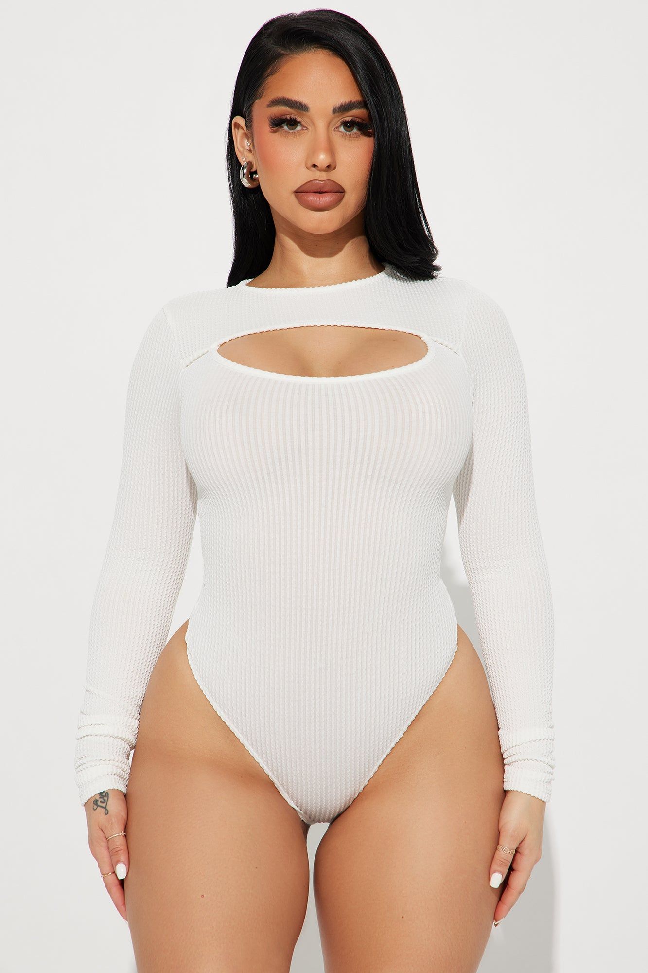 Robin Cut Out Bodysuit - Ivory sold by Fashion Nova
