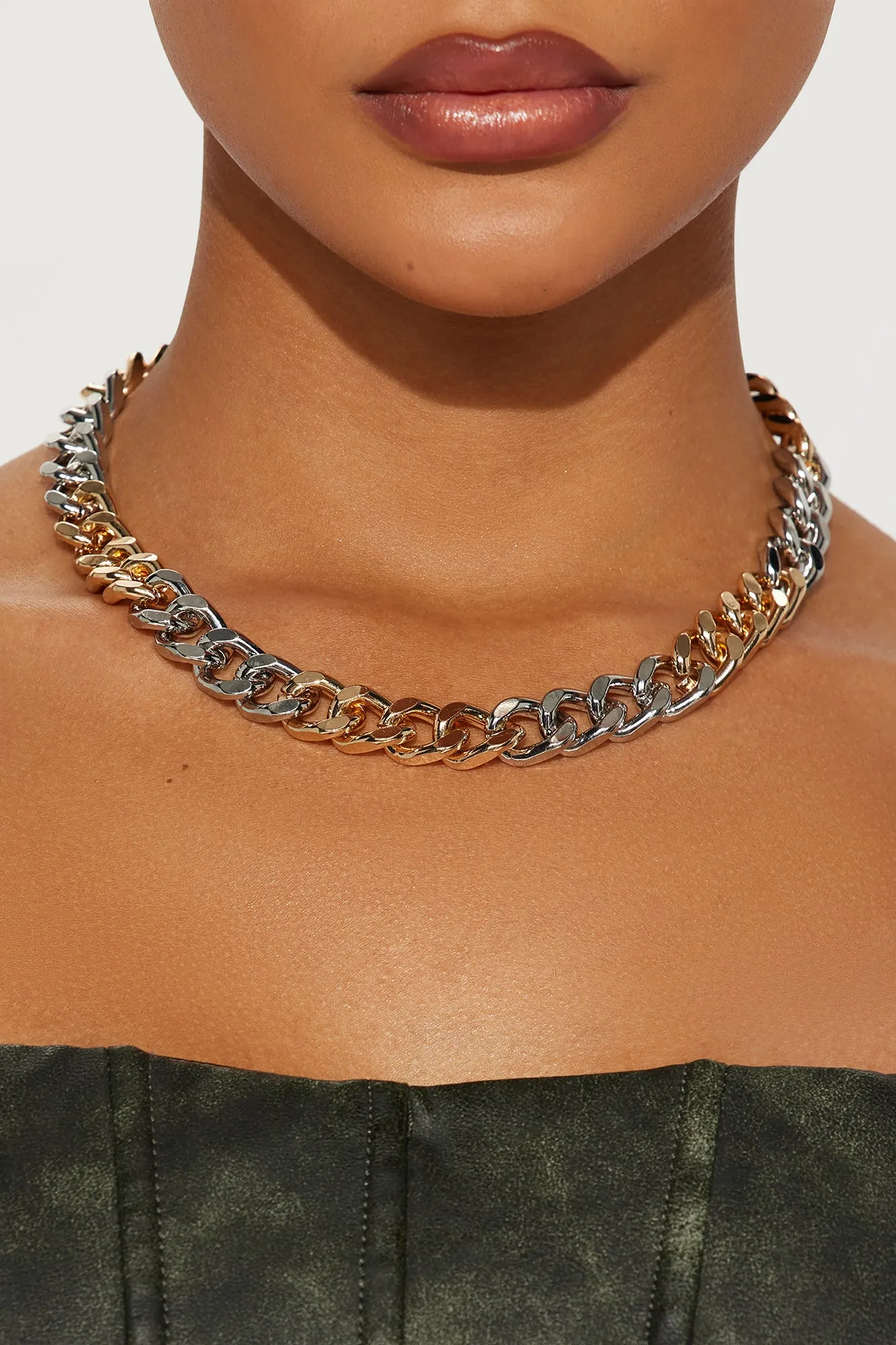 Mixed Metal Necklace - Gold/combo sold by Fashion Nova