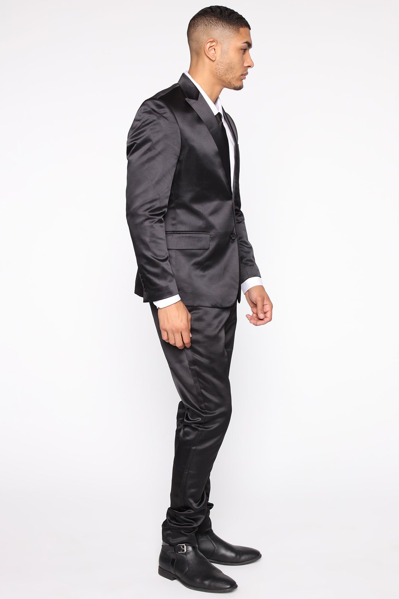 Noah Satin Solid Trouser Pant - Black sold by Fashion Nova product image thumbnail 4