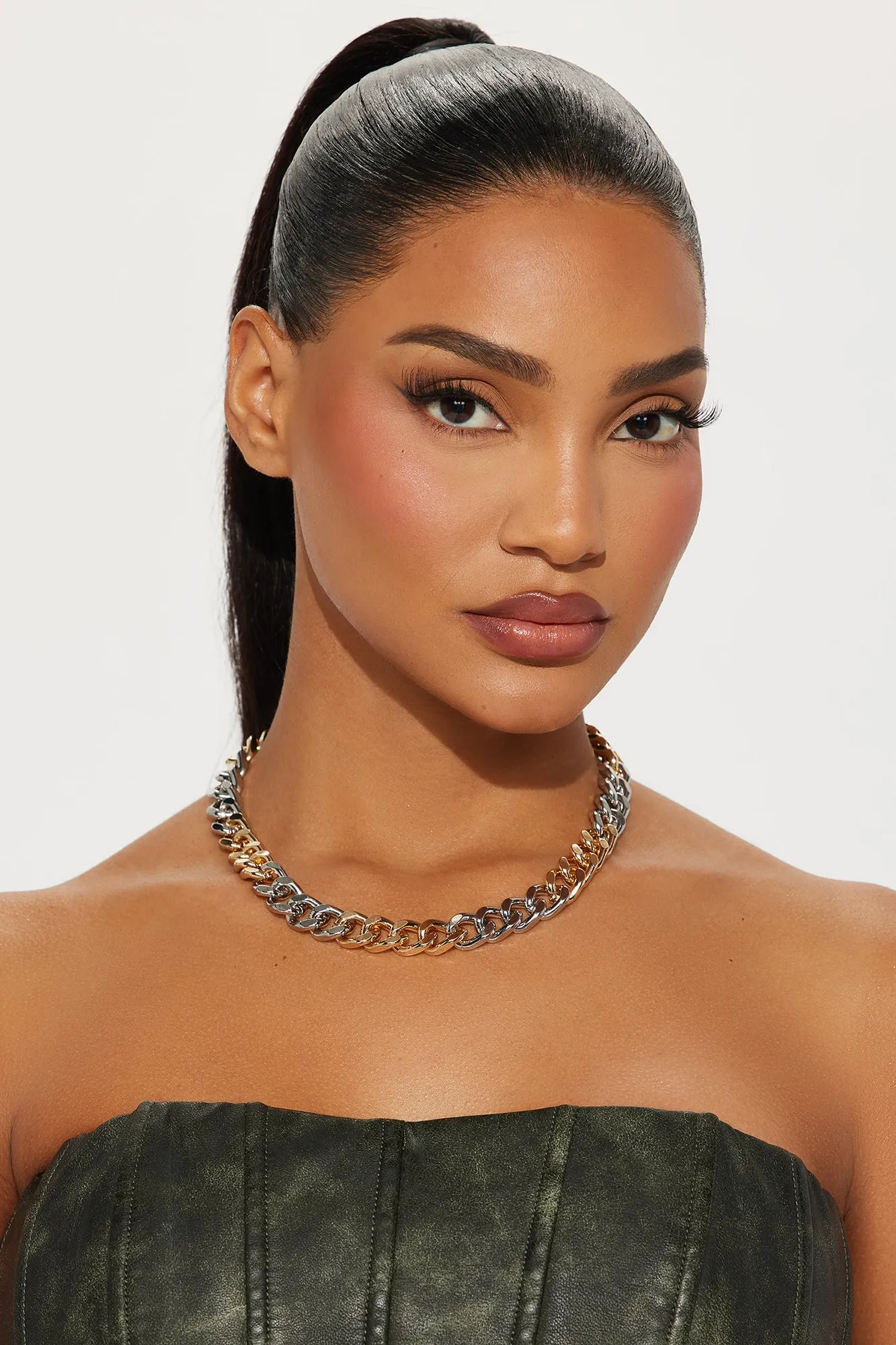 Mixed Metal Necklace - Gold/combo sold by Fashion Nova product image thumbnail 2