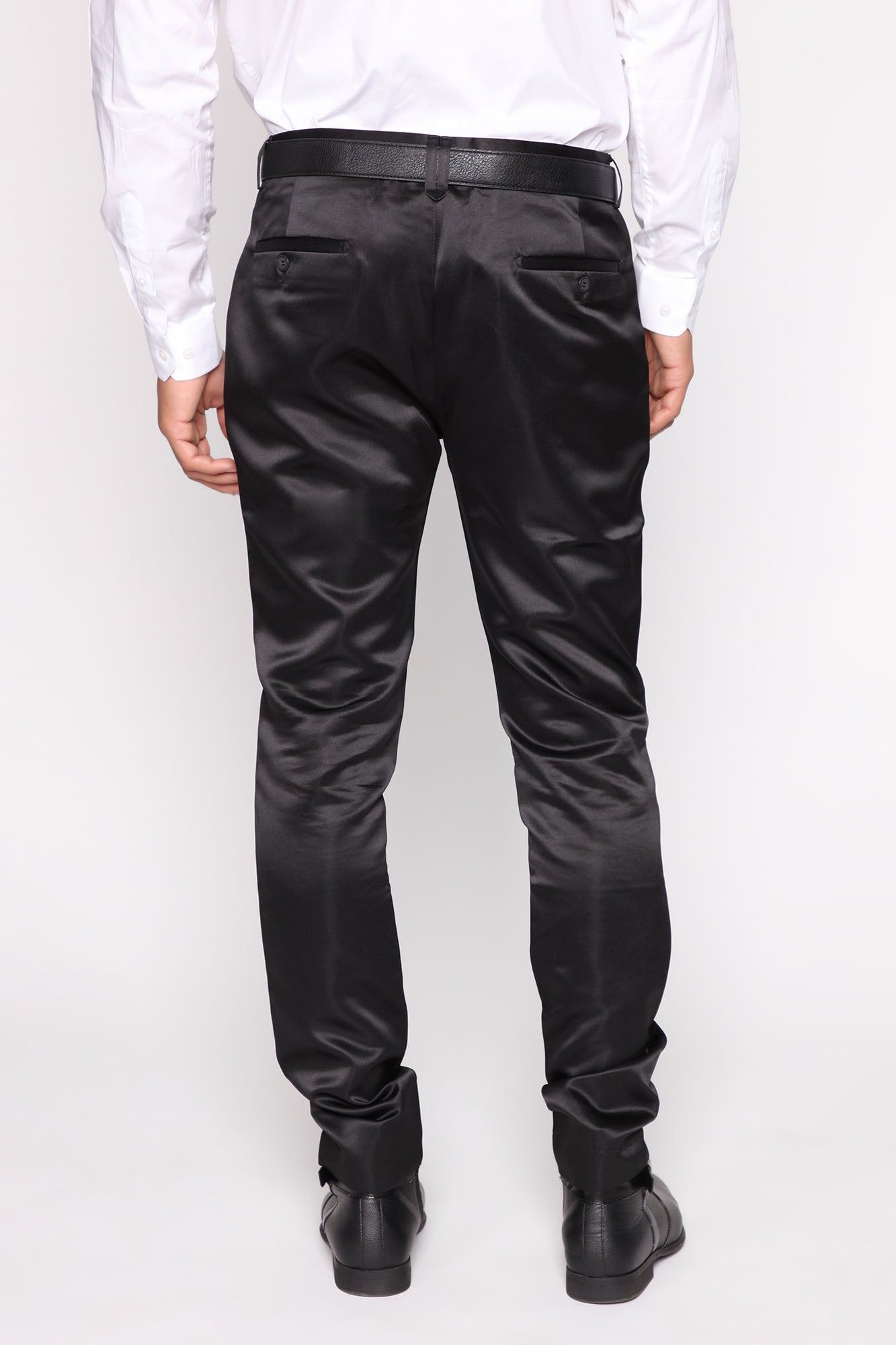 Noah Satin Solid Trouser Pant - Black sold by Fashion Nova product image thumbnail 5