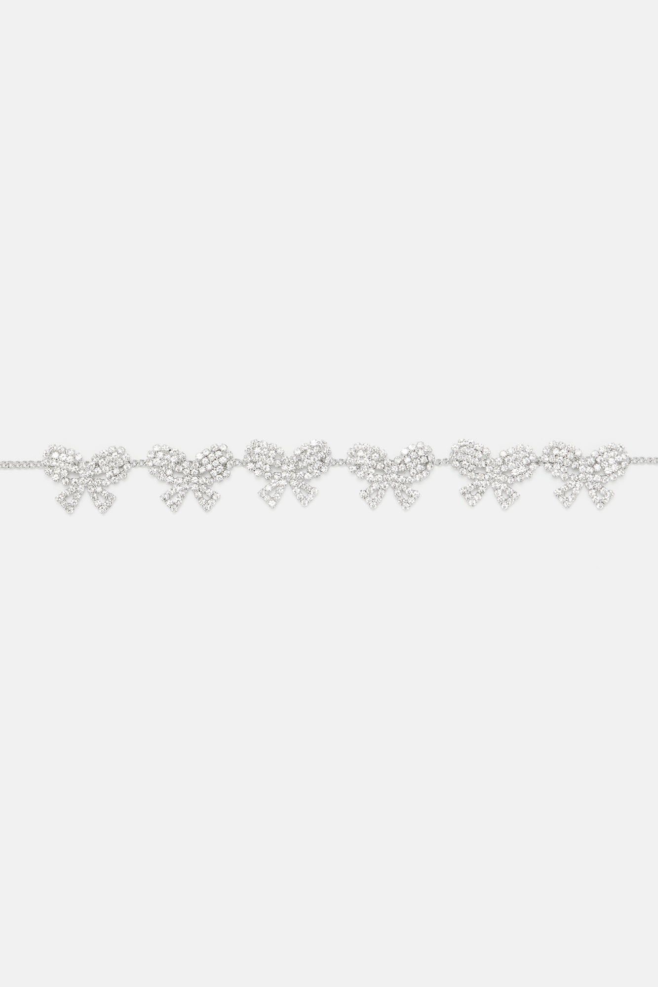 Best Present Rhinestone Choker - Silver sold by Fashion Nova product image thumbnail 3