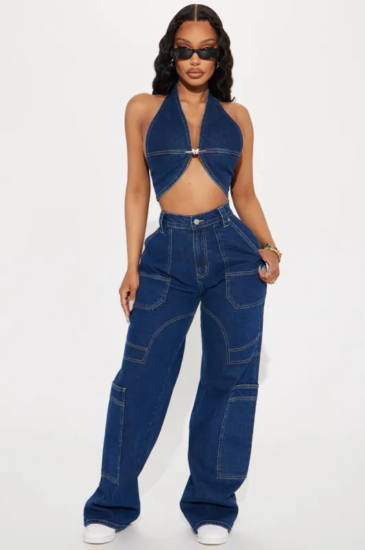 Love It Or Leave It Straight Leg Jeans - Dark Wash sold by Fashion Nova