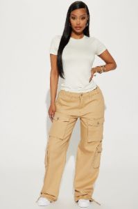 Aria Crew Neck Tee - Cream sold by Fashion Nova
