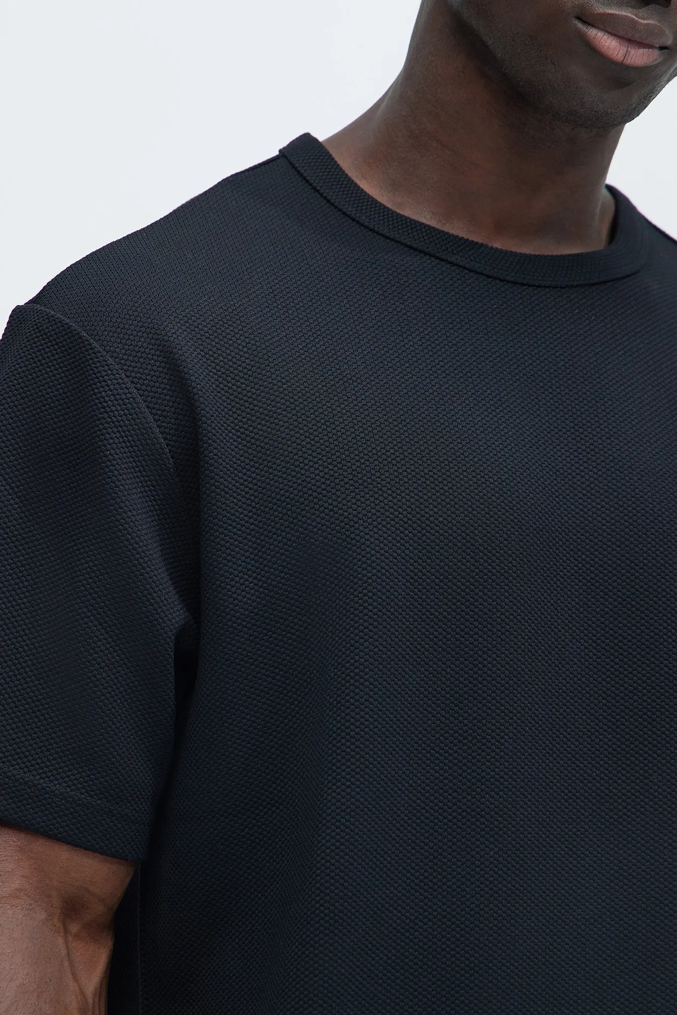 Kamryn Textured Relaxed Short Sleeve Tee - Black sold by Fashion Nova product image thumbnail 3