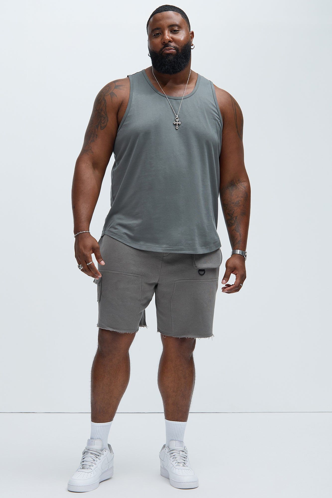 Essential Scallop Tank Top - Charcoal sold by Fashion Nova product image thumbnail 5