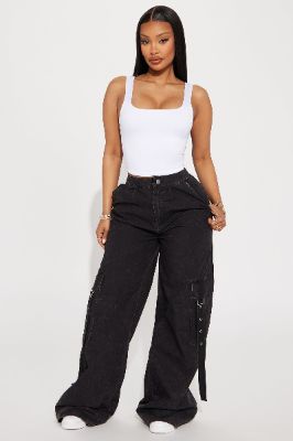 Eclipse Mineral Wash Pant - Black made by Fashion Nova
