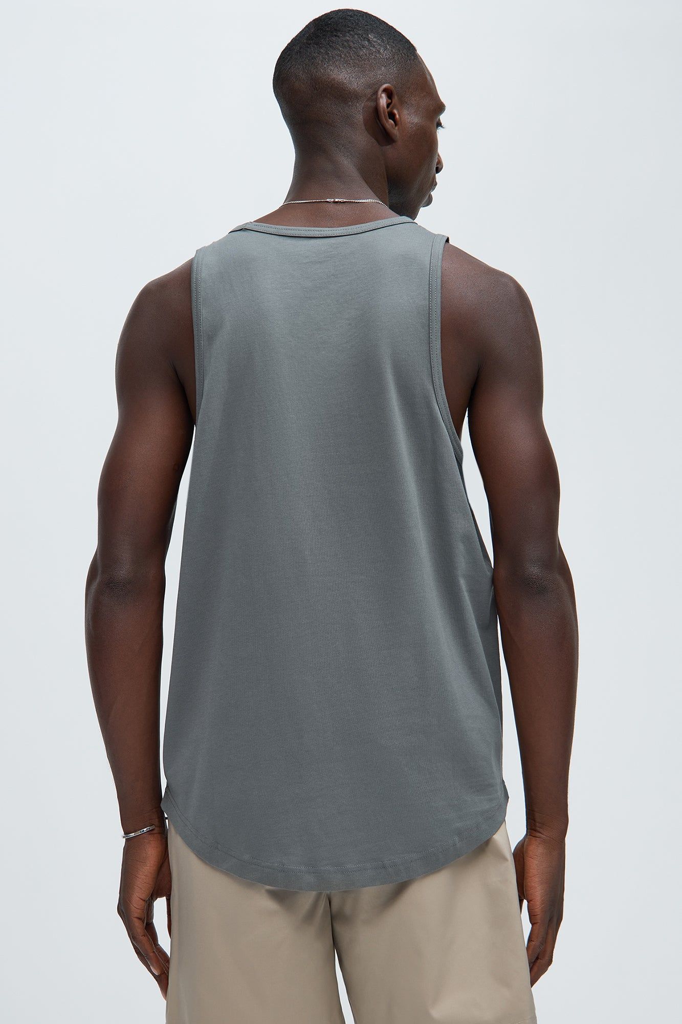 Essential Scallop Tank Top - Charcoal sold by Fashion Nova product image thumbnail 3