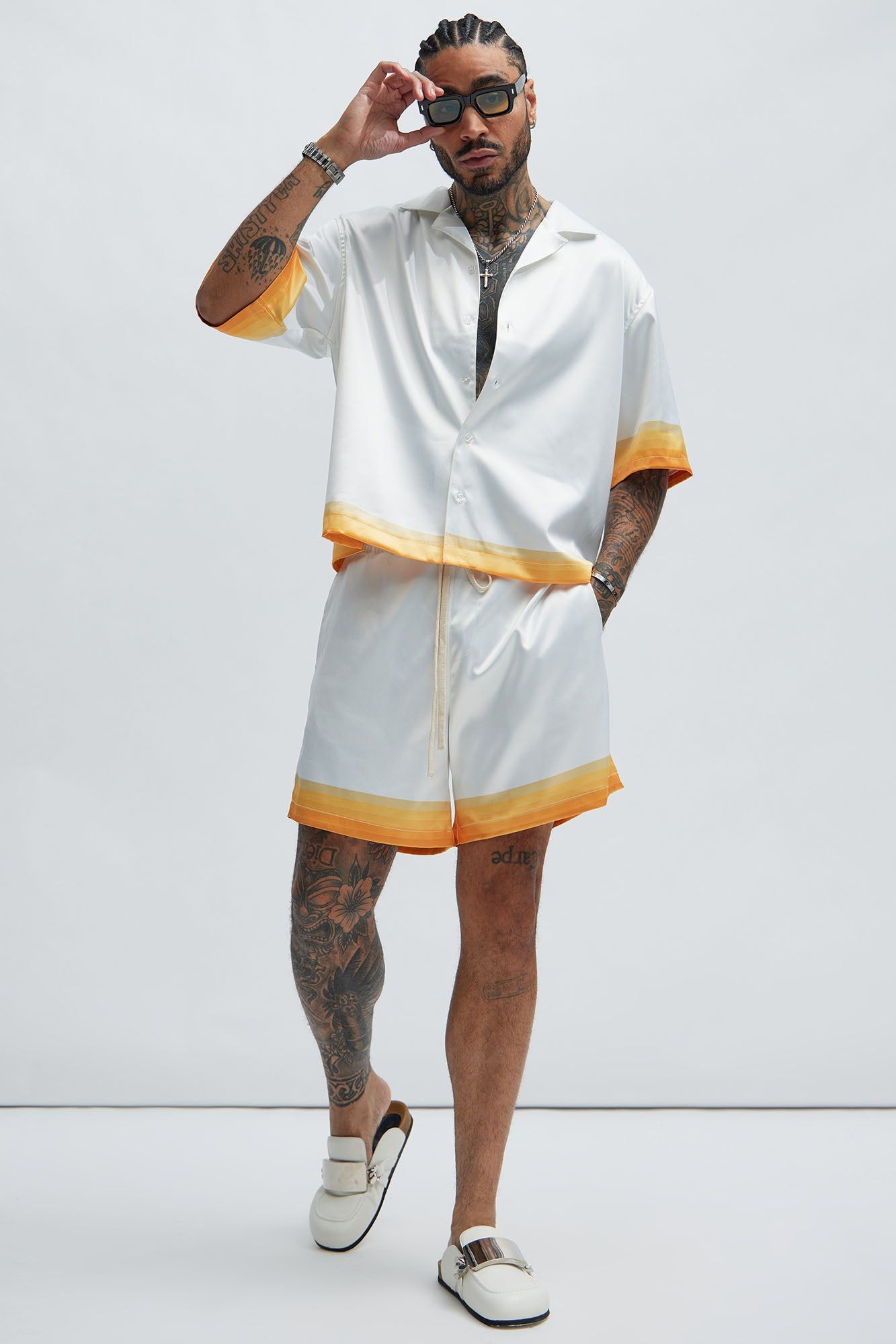 Dale Printed Stripes Shirt - White/combo sold by Fashion Nova product image thumbnail 2