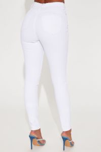 Tall Tulsa Booty Lifting High Rise Stretch Skinny Jeans - White sold by Fashion Nova