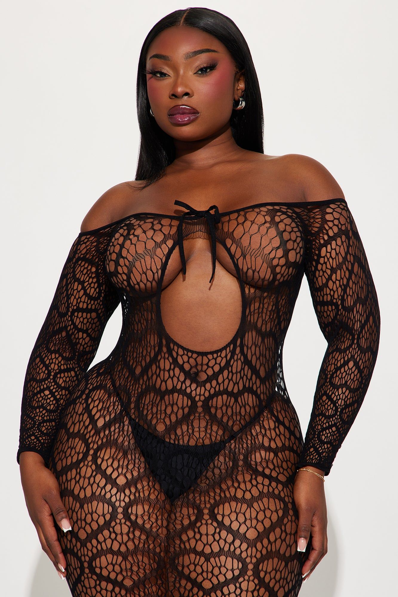 Tell Me You're Mine Bodystocking Dress - Black sold by Fashion Nova product image thumbnail 4