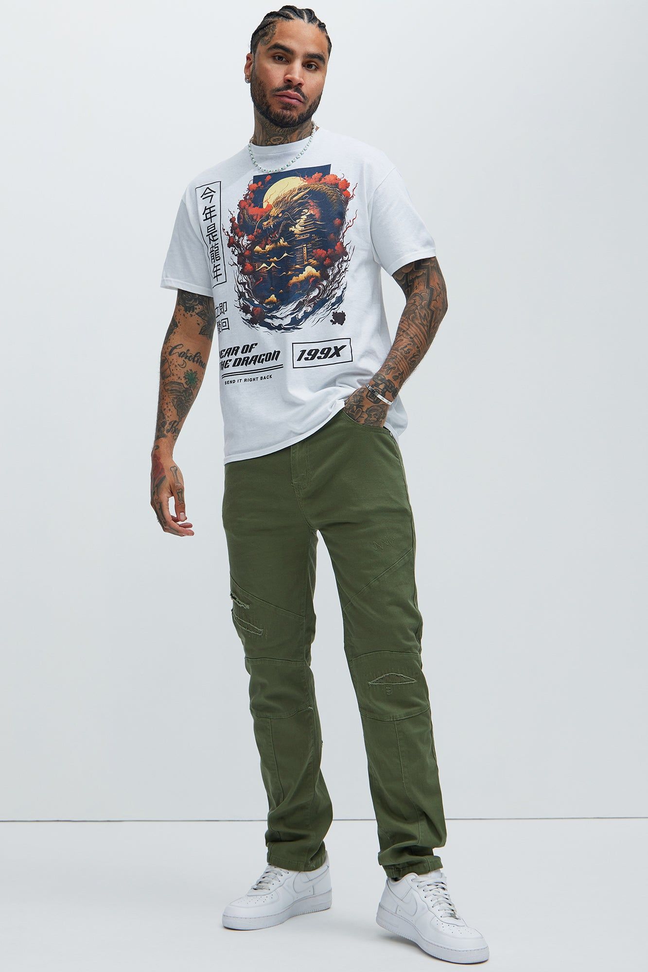 Year Of The Dragon Short Sleeve Tee - White sold by Fashion Nova product image thumbnail 2