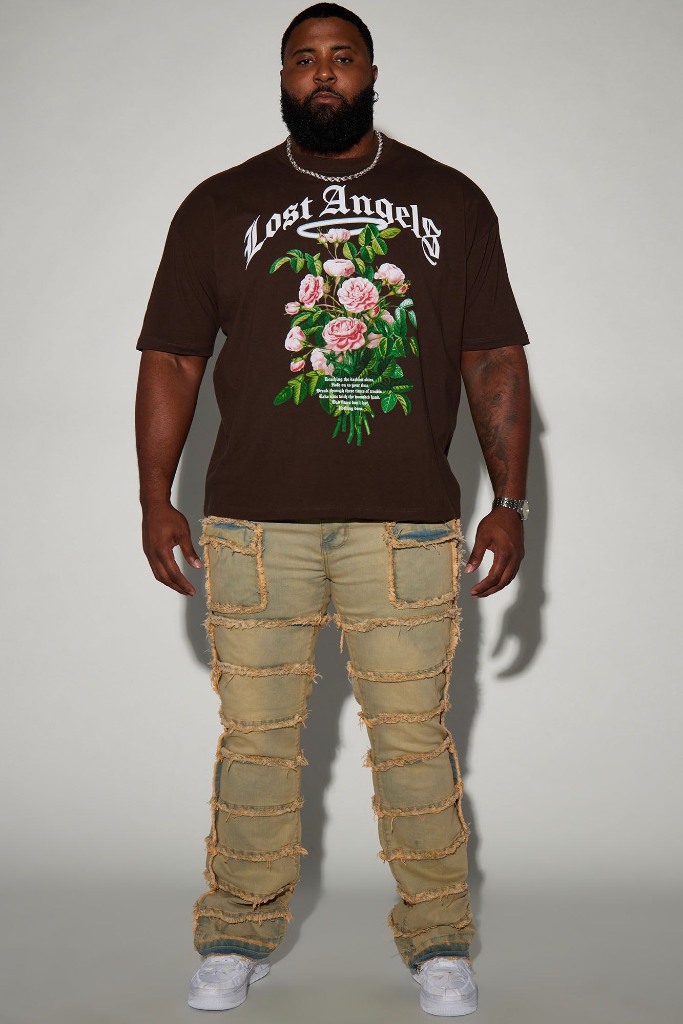 Lost Angels Short Sleeve Tee - Chocolate sold by Fashion Nova product image thumbnail 5