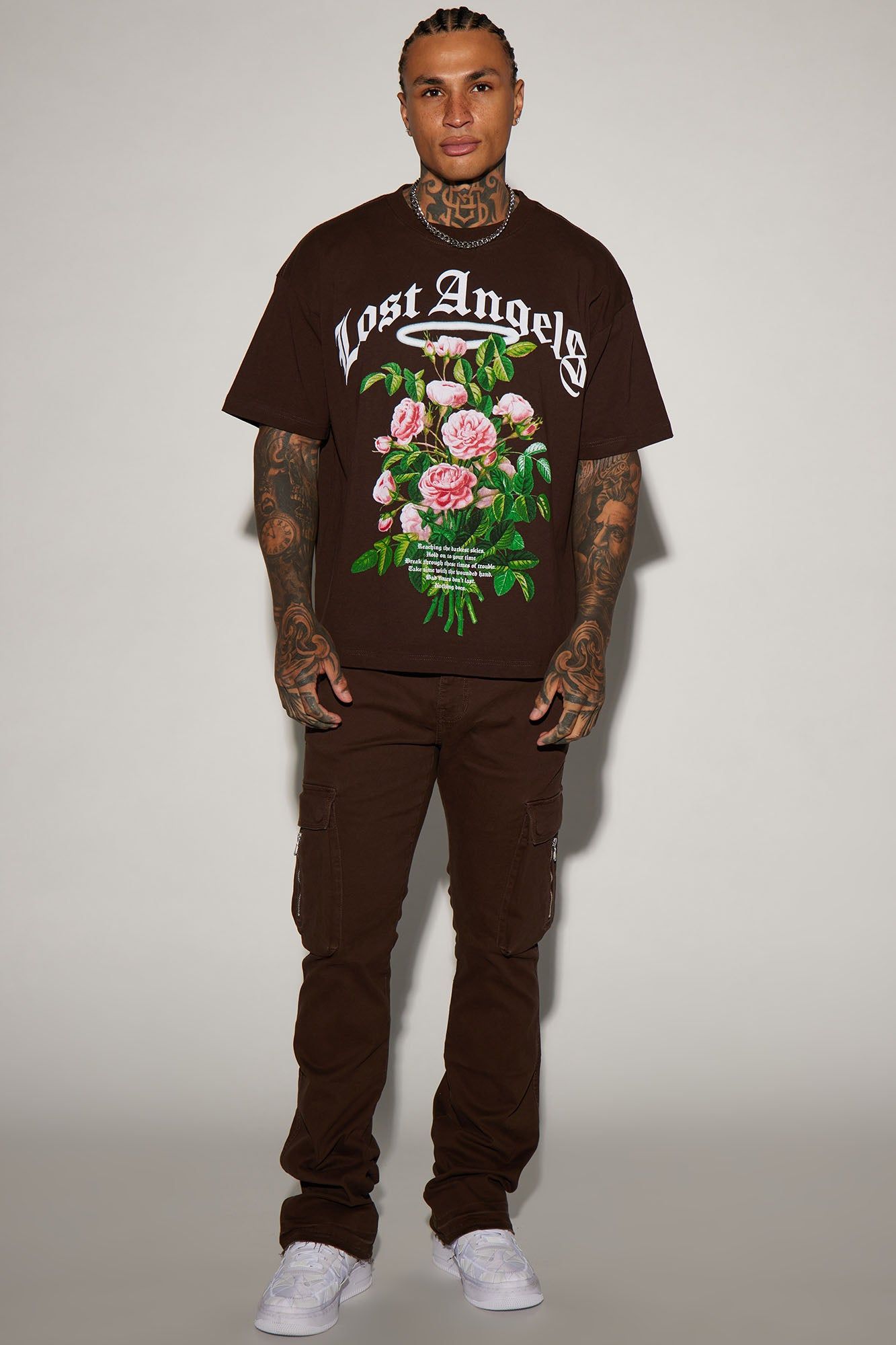 Lost Angels Short Sleeve Tee - Chocolate sold by Fashion Nova product image thumbnail 2