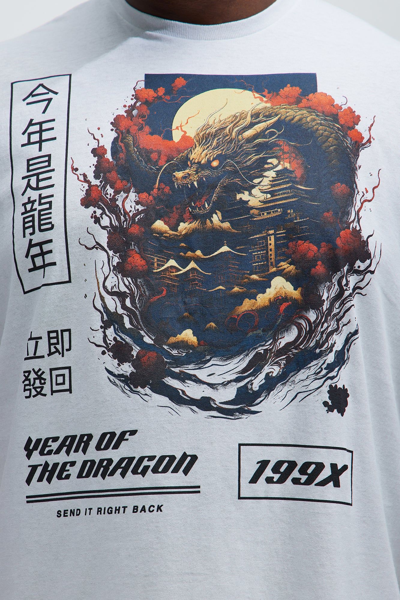 Year Of The Dragon Short Sleeve Tee - White sold by Fashion Nova product image thumbnail 5