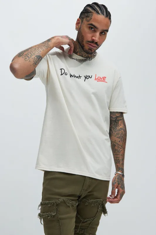 Do What You Love Short Sleeve Tee - Cream sold by Fashion Nova
