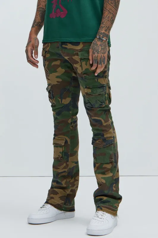 On Repeat Cargo Flare Pants - Camouflage sold by Fashion Nova