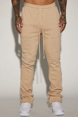 Lucian Skinny Flare Sweatpant - Taupe sold by Fashion Nova