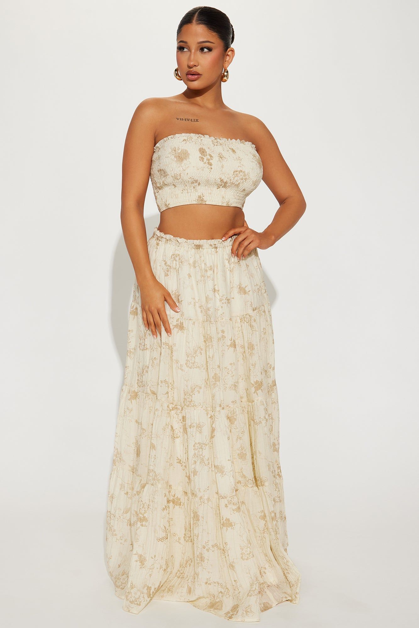 Embrace It Skirt Set - Mocha/combo sold by Fashion Nova