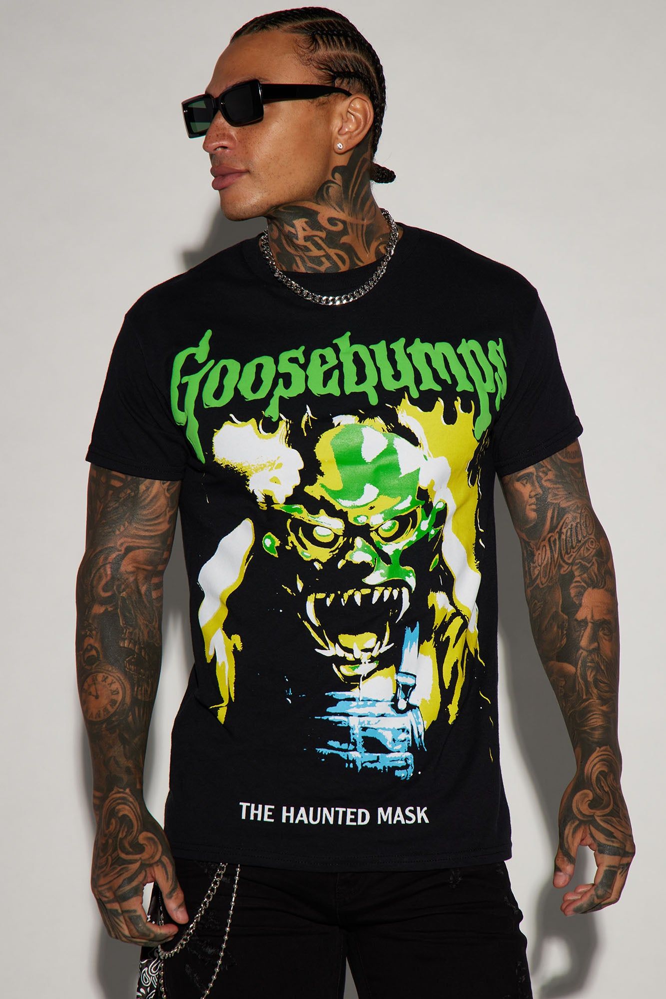 Goosebumps The Haunted Mask Short Sleeve Tee - Black sold by Fashion Nova