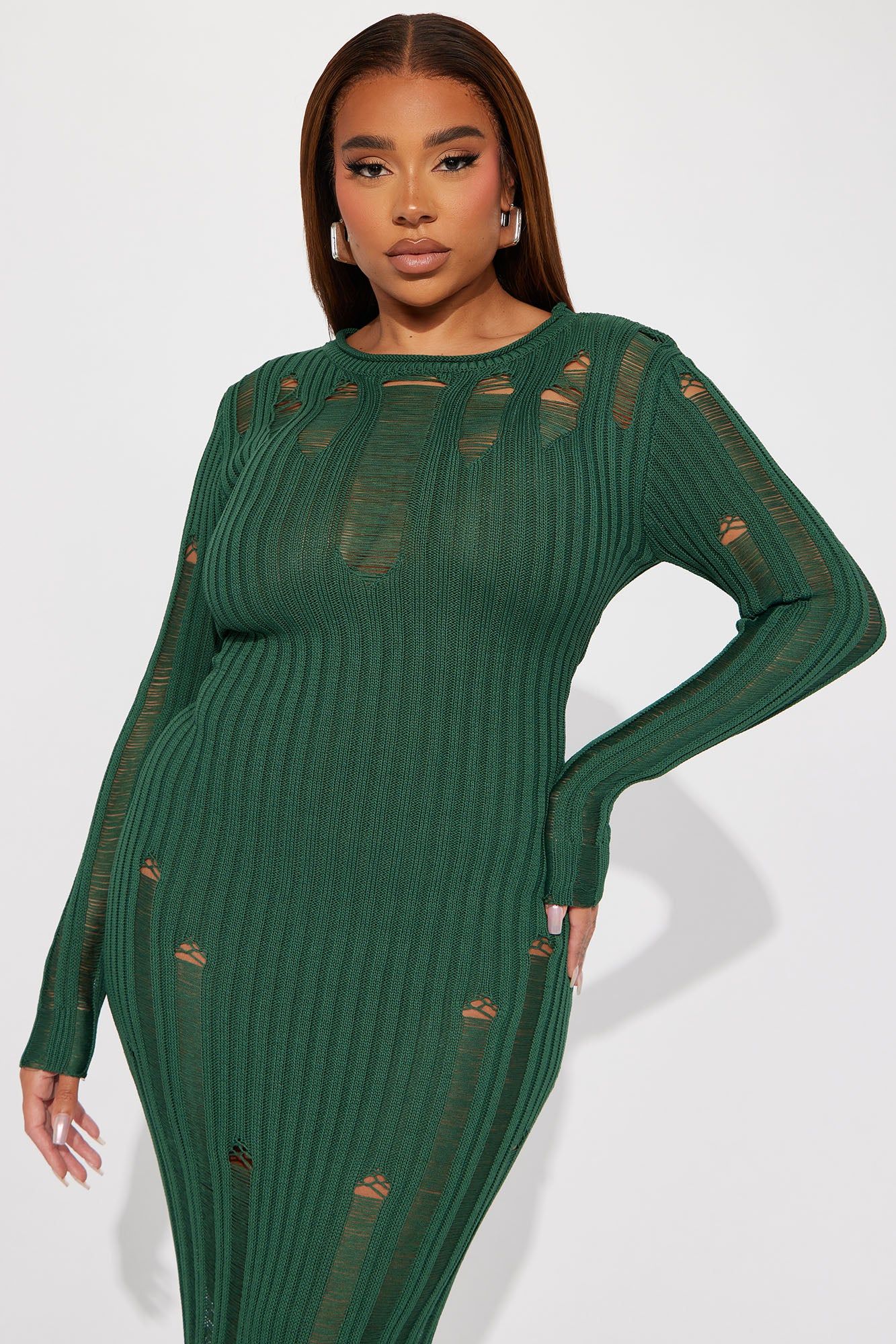 Alani Sweater Maxi Dress - Hunter sold by Fashion Nova product image thumbnail 6