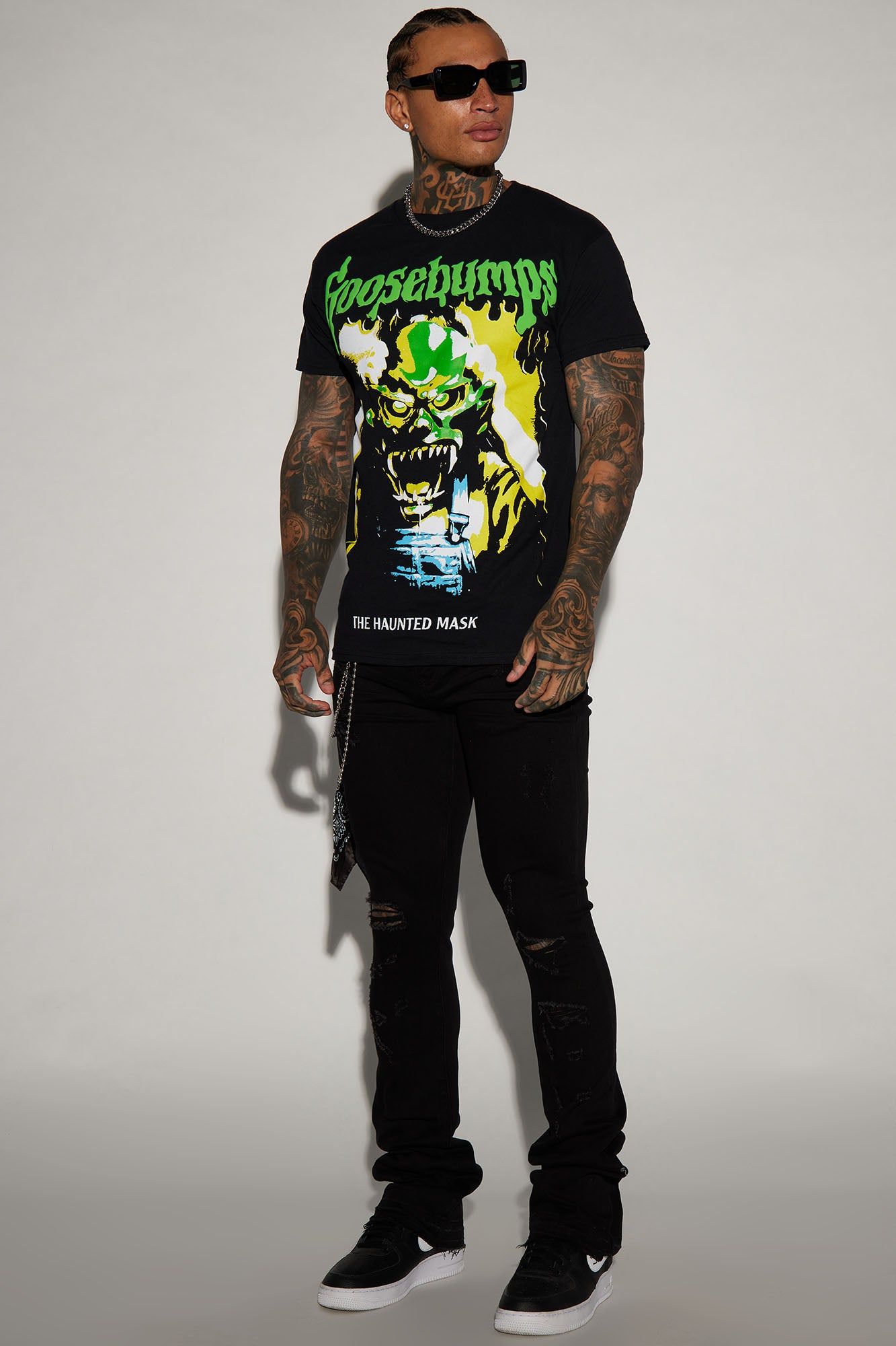 Goosebumps The Haunted Mask Short Sleeve Tee - Black sold by Fashion Nova product image thumbnail 2