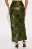 Dirty Secrets Faux Leather Maxi Skirt - Green sold by Fashion Nova